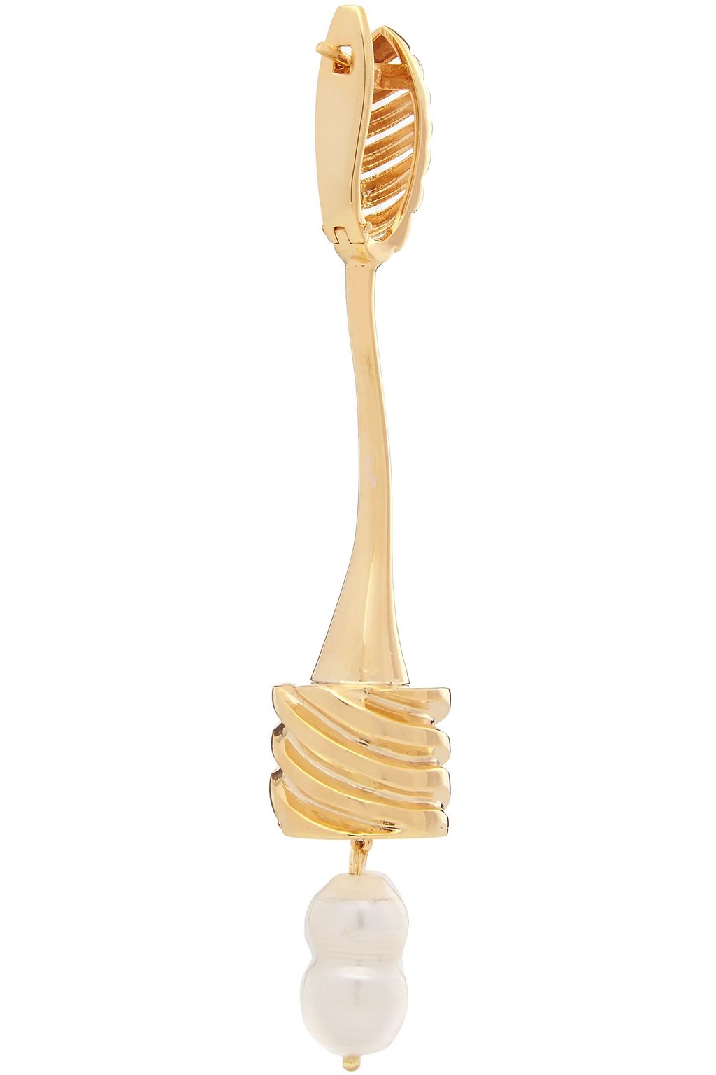 THE ATTICO + Alican Icoz Torsado gold-plated pearl earrings