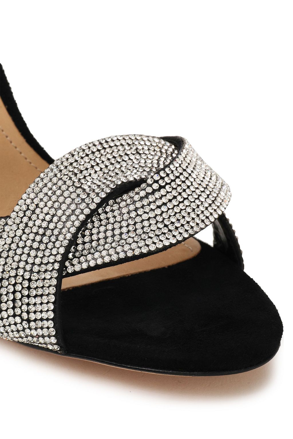 SCHUTZ Jolita crystal-embellished suede sandals