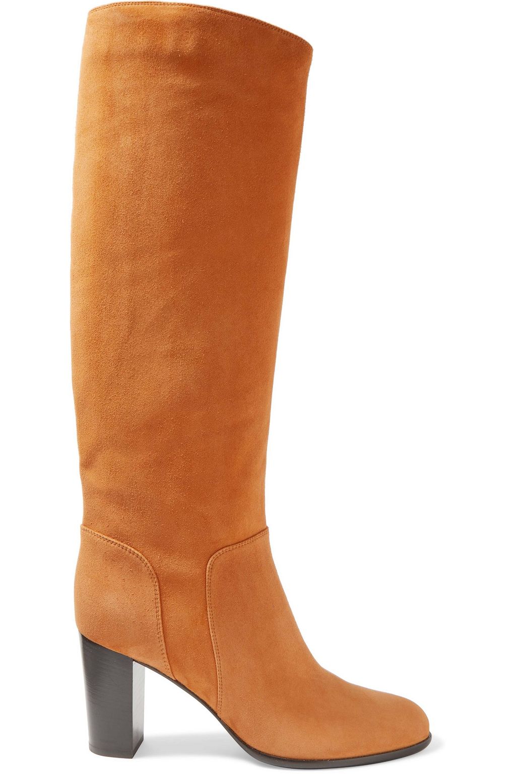 camel suede knee high boots