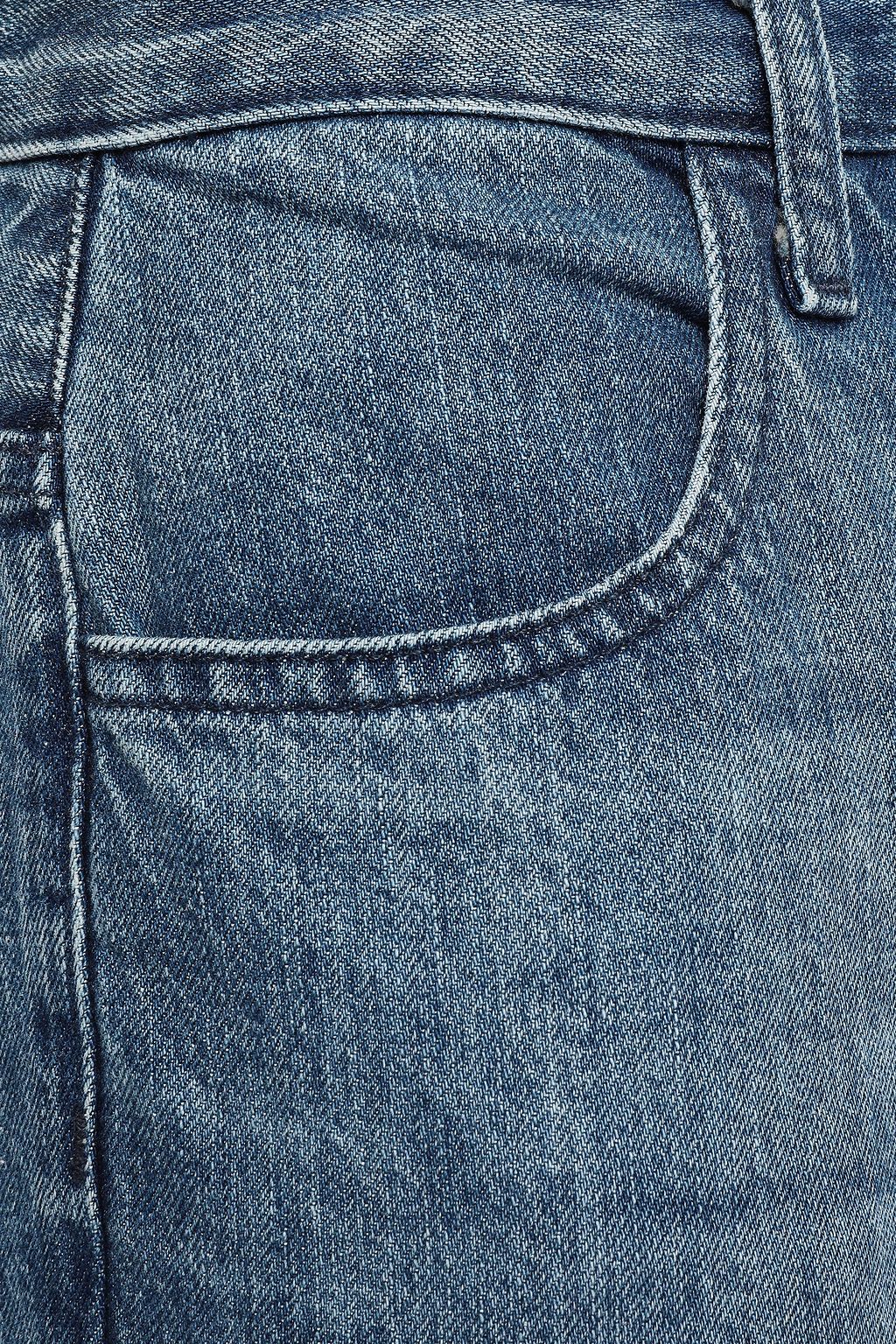 J BRAND Faded high-rise wide-leg jeans