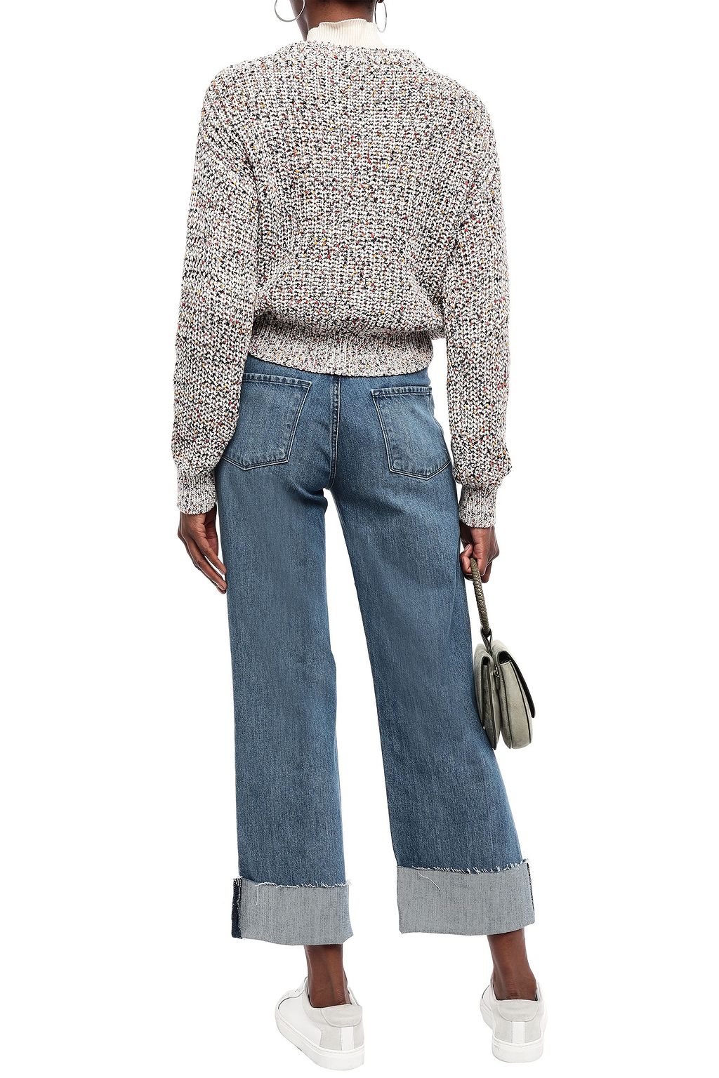 J BRAND Faded high-rise wide-leg jeans