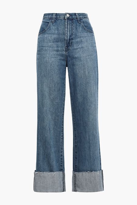 high rise wide leg black jeans