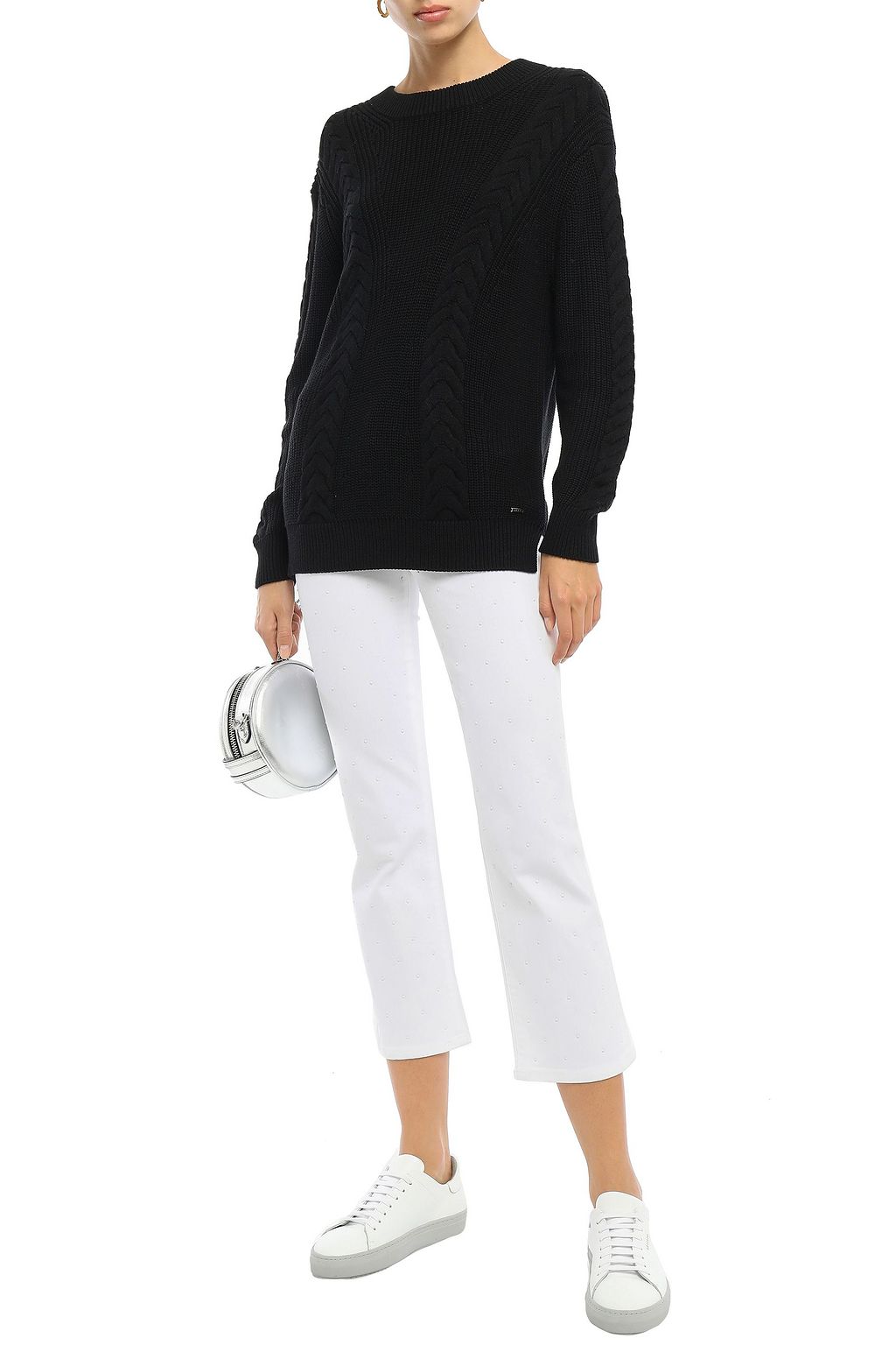 J BRAND Studded mid-rise kick-flare jeans