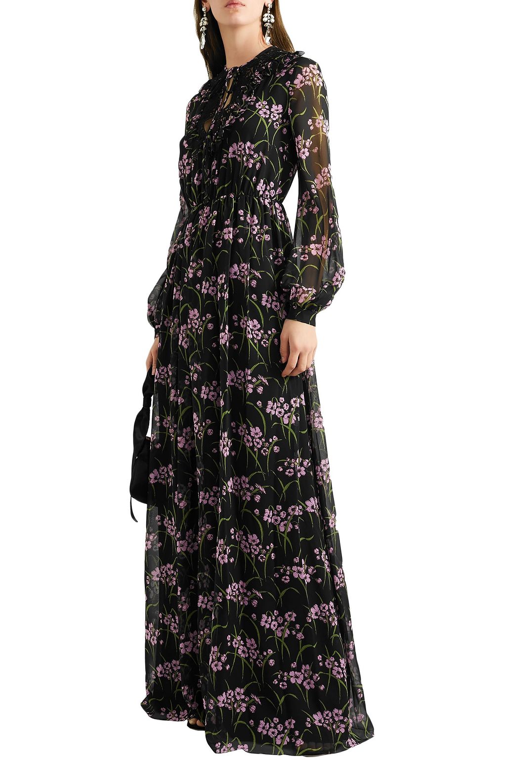 black georgette gown
