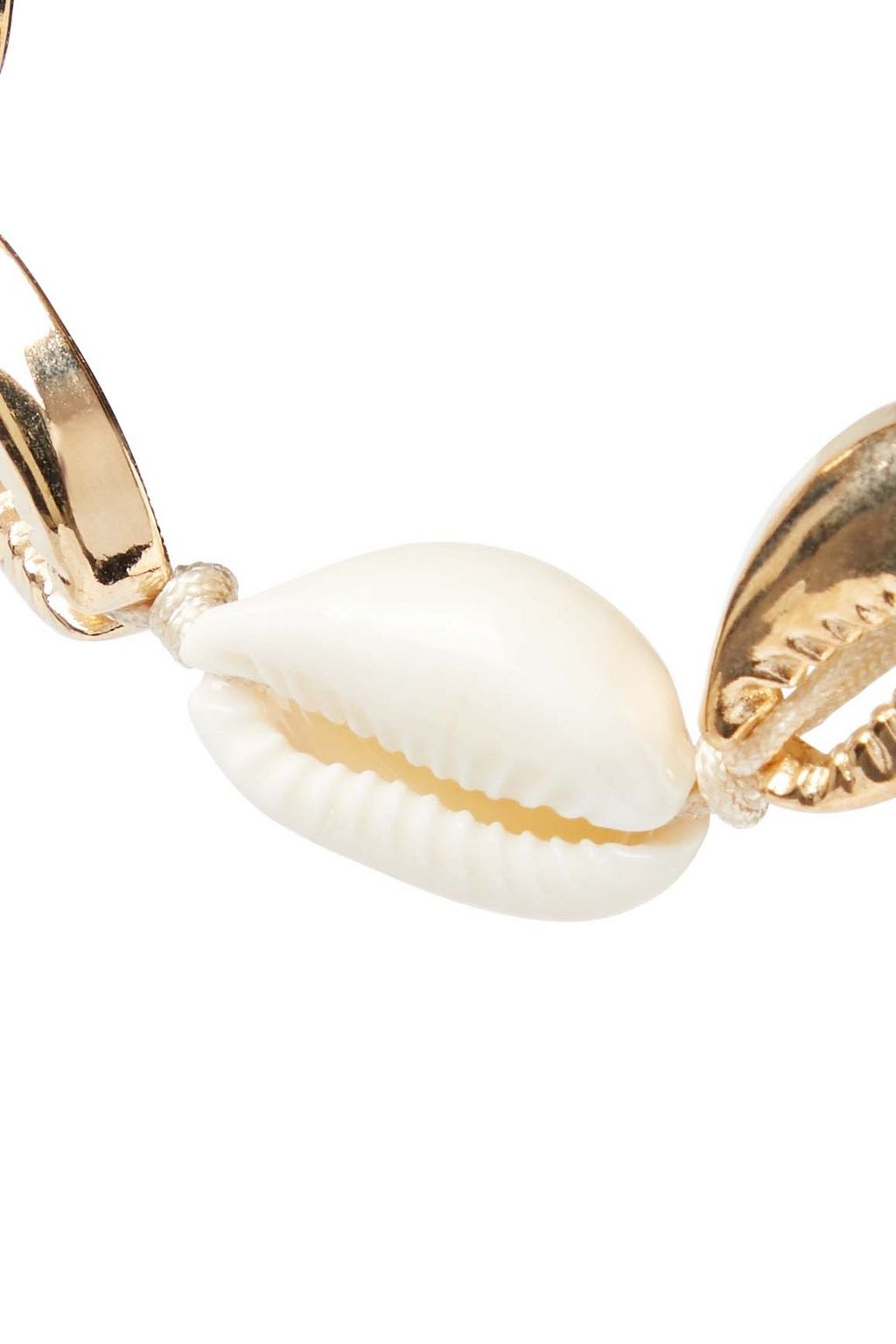 SHASHI Baltic 18-karat gold-plated faux shell choker