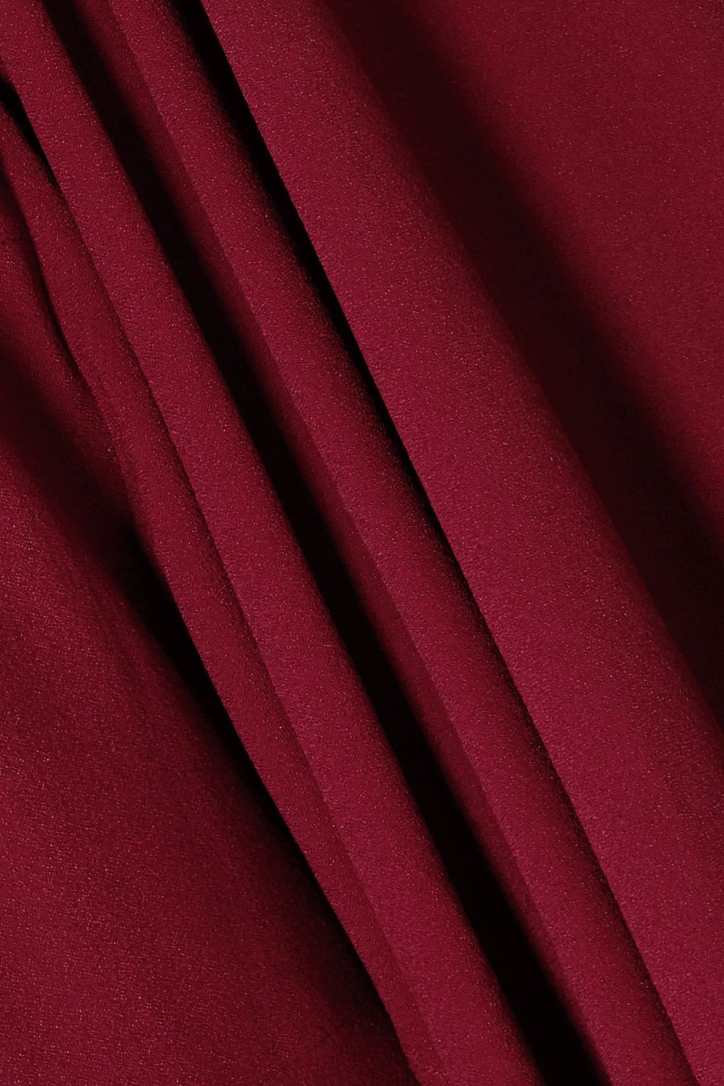 GIAMBATTISTA VALLI Pussy-bow guipure lace-paneled crepe dress