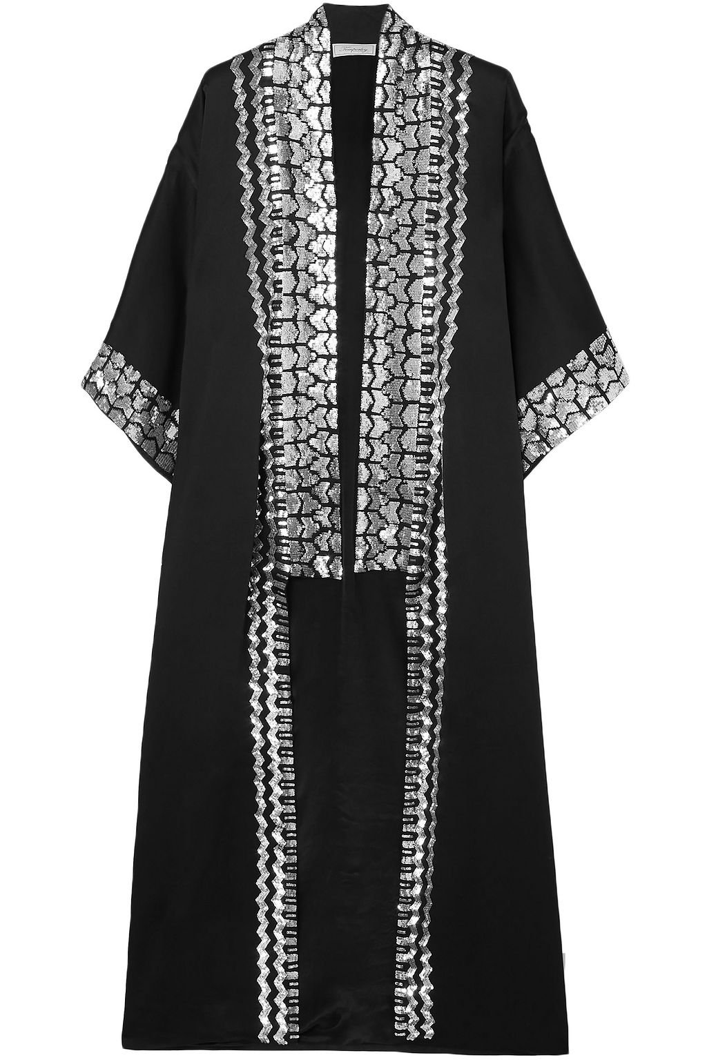 black sequin kimono dress