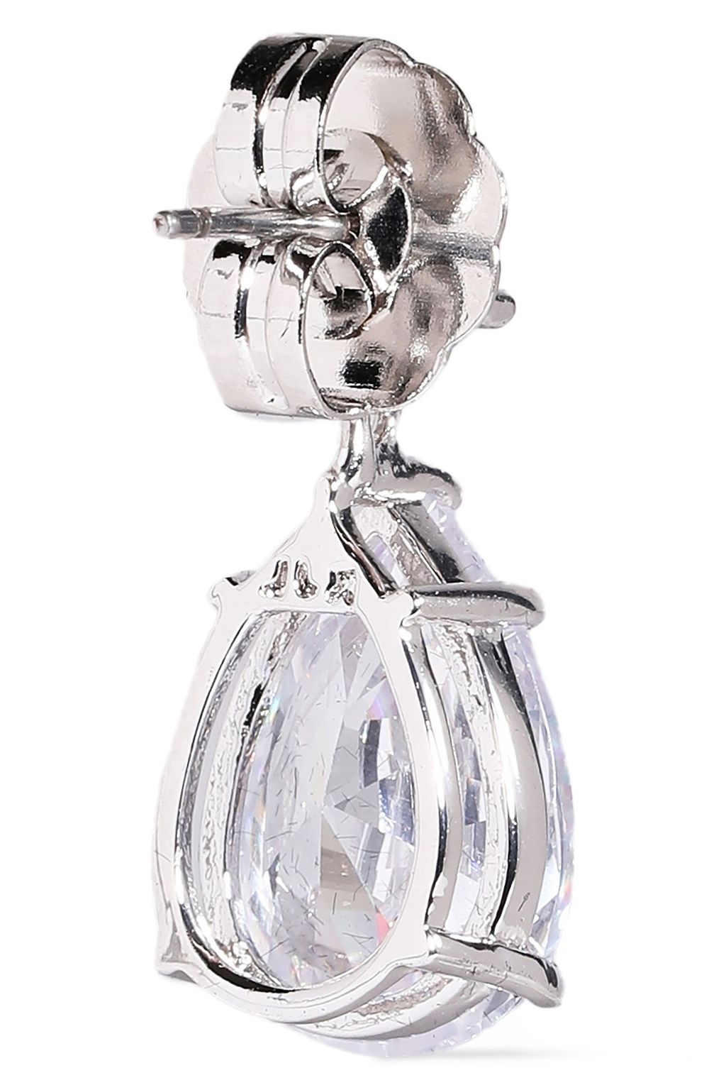 CZ BY KENNETH JAY LANE Silver-tone crystal earrings