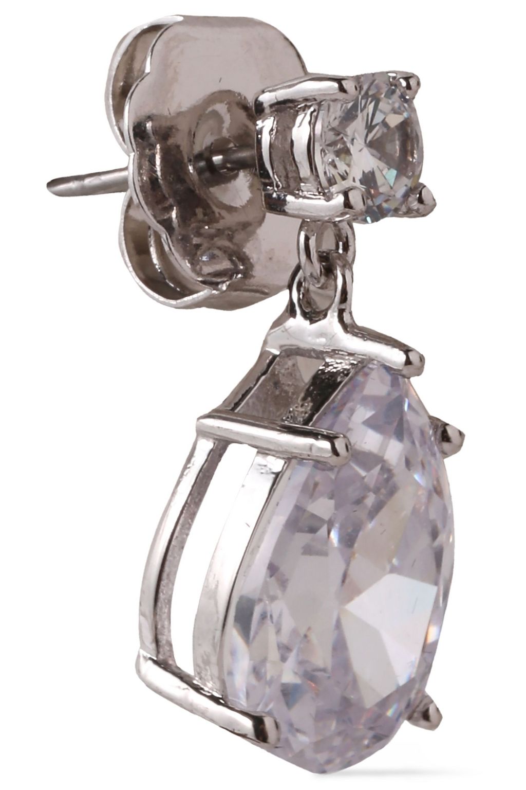 CZ BY KENNETH JAY LANE Silver-tone crystal earrings