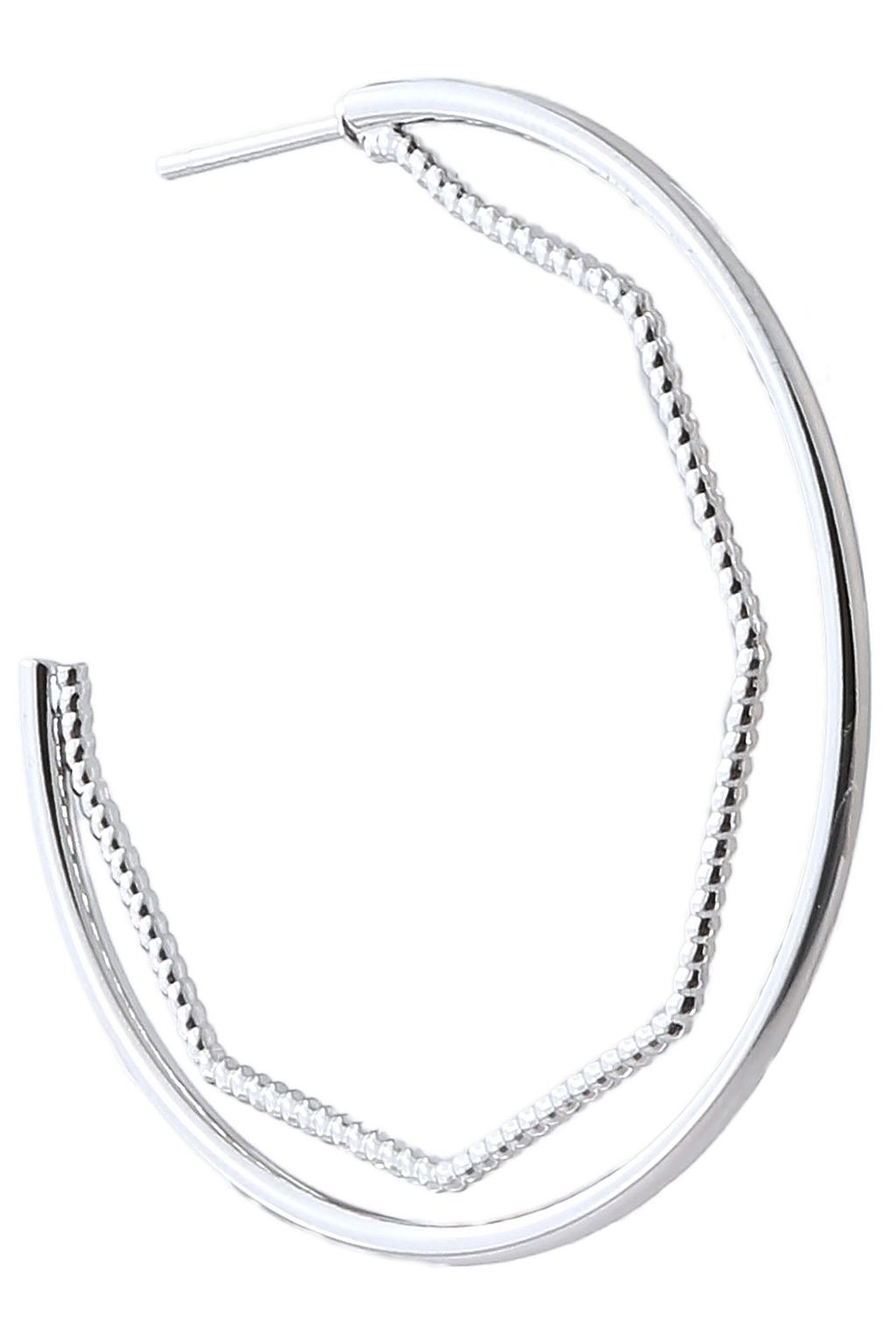 KENNETH JAY LANE Silver-tone hoop earrings