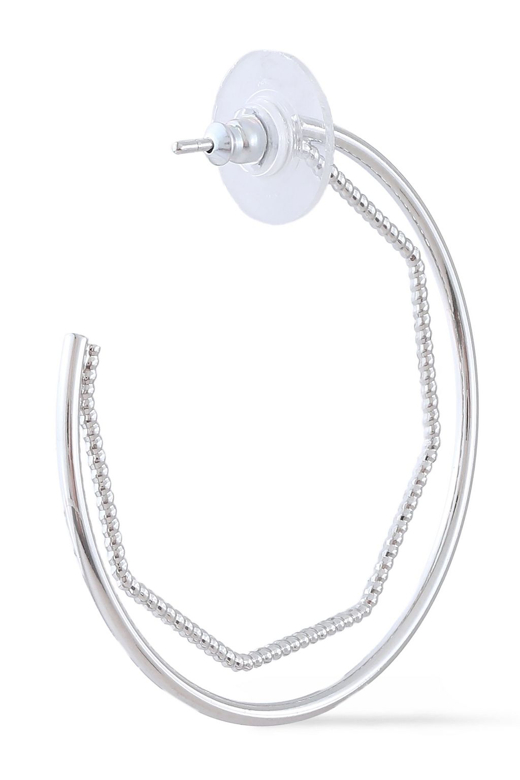 KENNETH JAY LANE Silver-tone hoop earrings