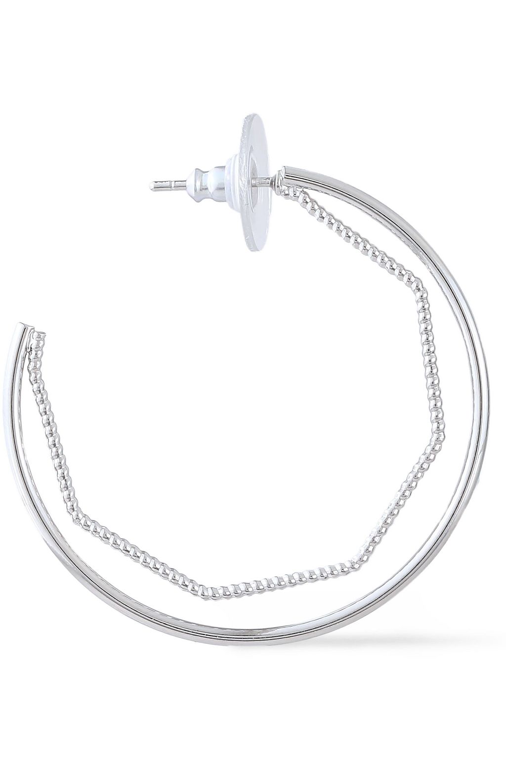 KENNETH JAY LANE Silver-tone hoop earrings