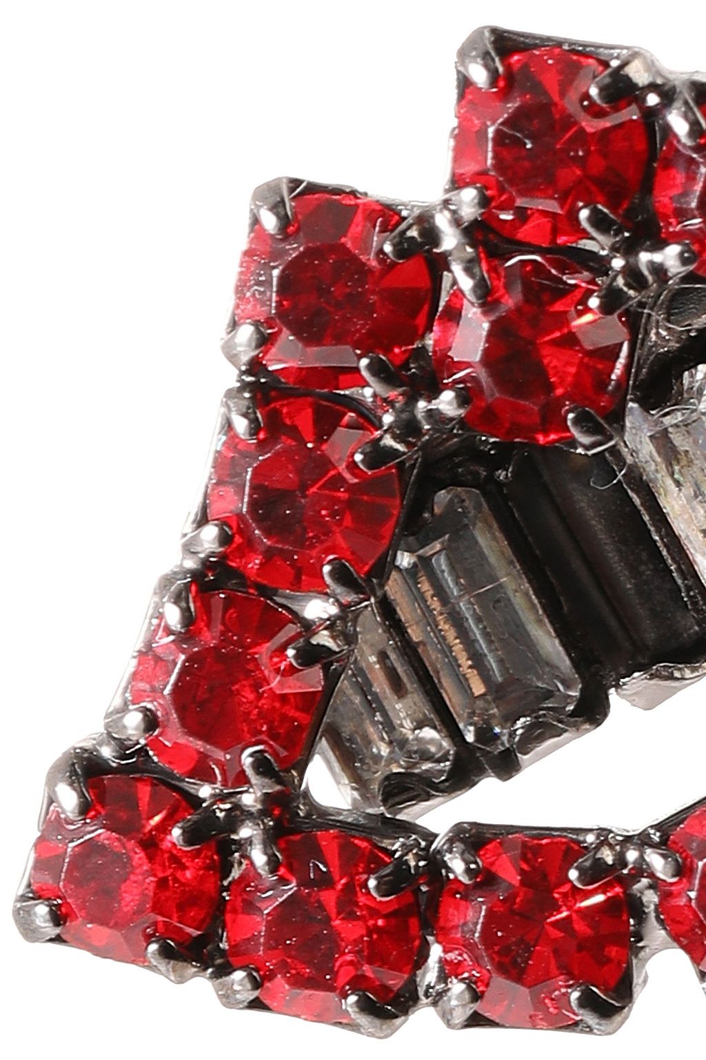 ELIZABETH COLE Hematite-plated crystal earrings