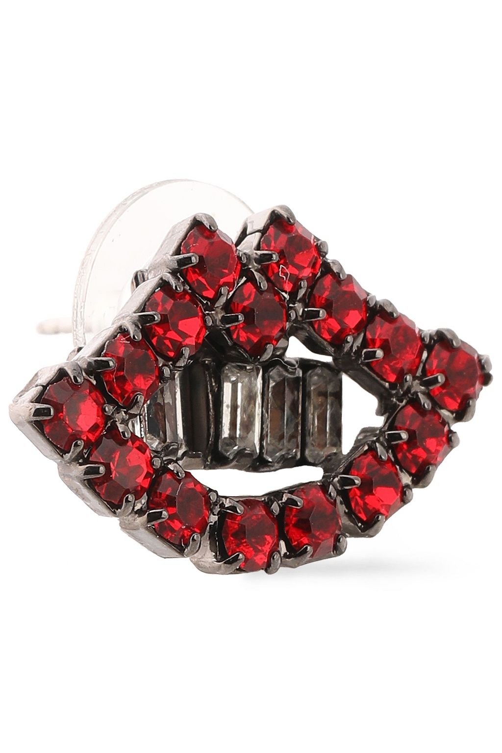 ELIZABETH COLE Hematite-plated crystal earrings