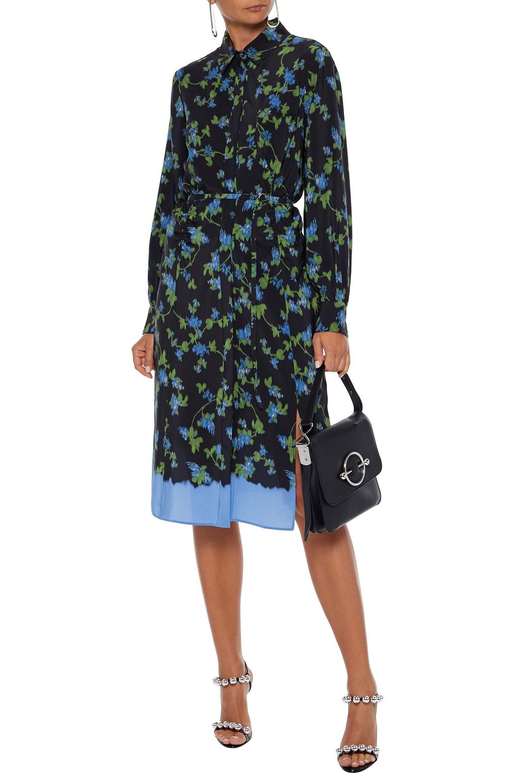 ALTUZARRA Strada ruched floral-print silk crepe de chine dress