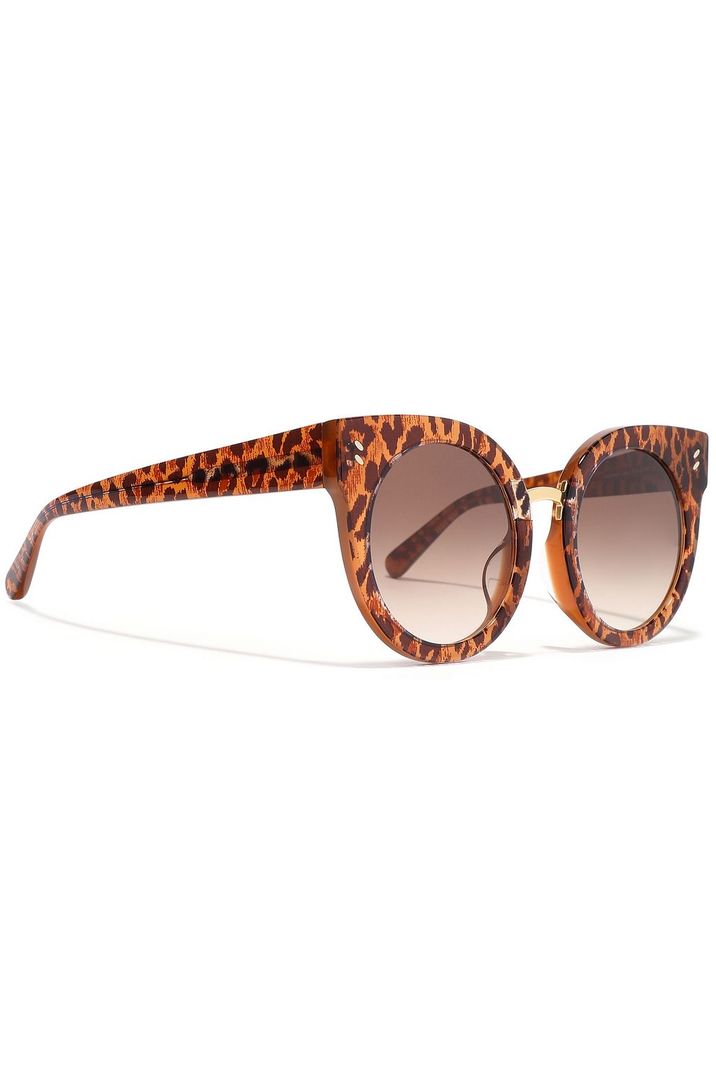 STELLA MCCARTNEY Cat-eye leopard-print acetate sunglasses