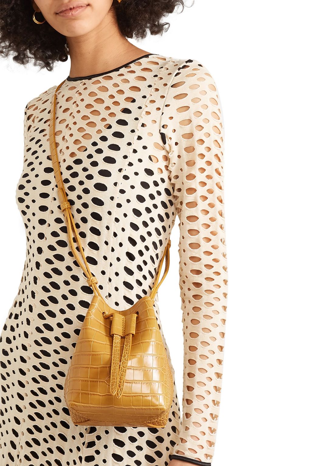 NANUSHKA Minee croc-effect vegan leather belt bag
