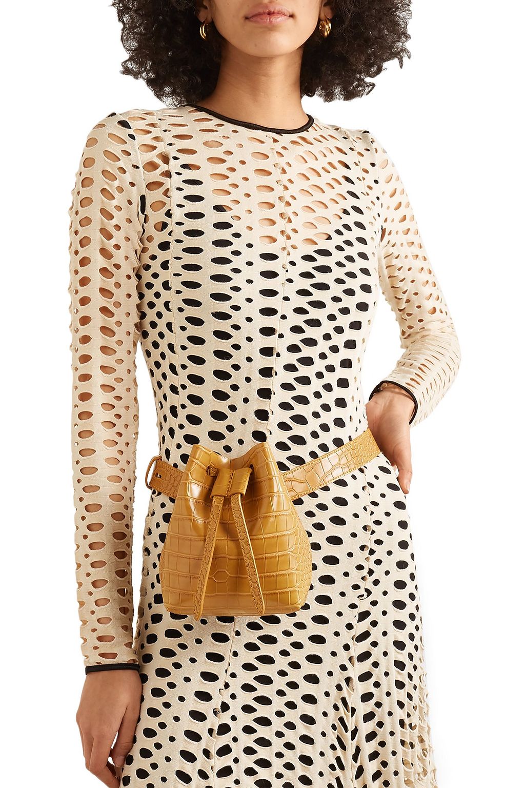 NANUSHKA Minee croc-effect vegan leather belt bag