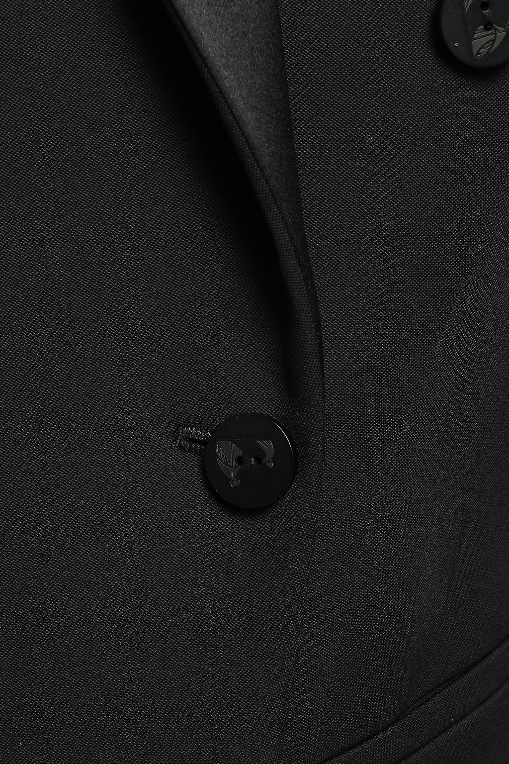 LANVIN Double-breasted satin-trimmed wool blazer
