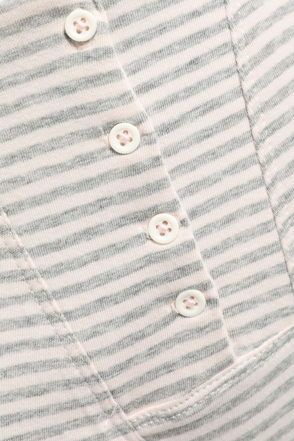 NATURAL SKIN Button-detailed striped stretch-cotton jersey high-rise briefs