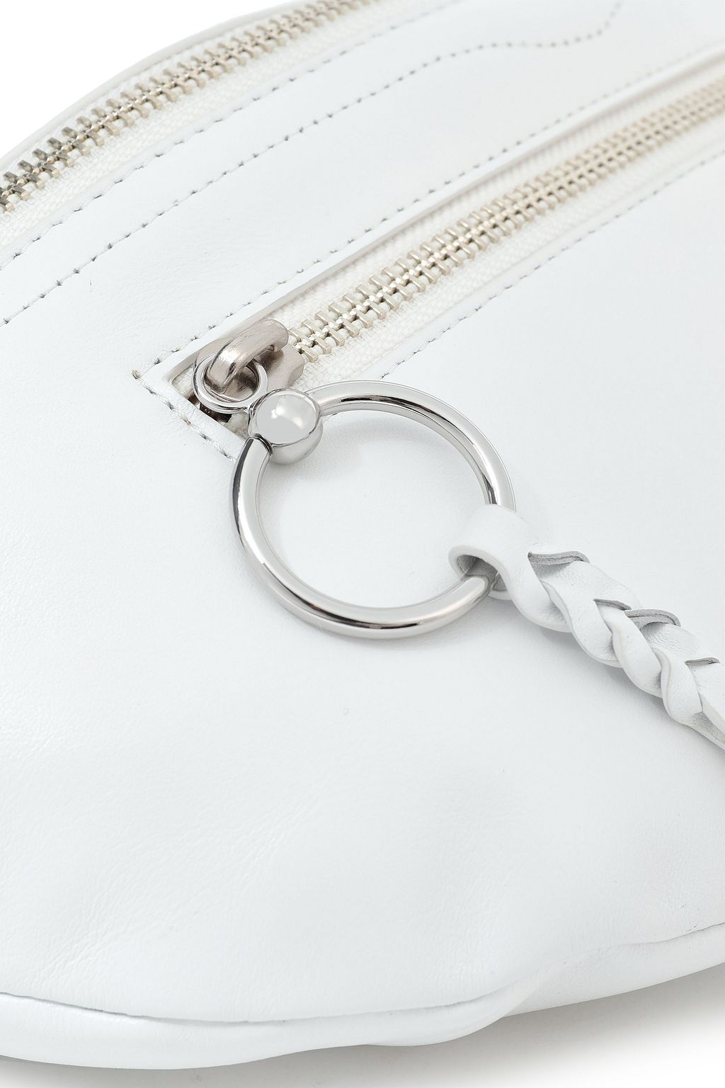 REBECCA MINKOFF Bree braid-trimmed leather belt bag