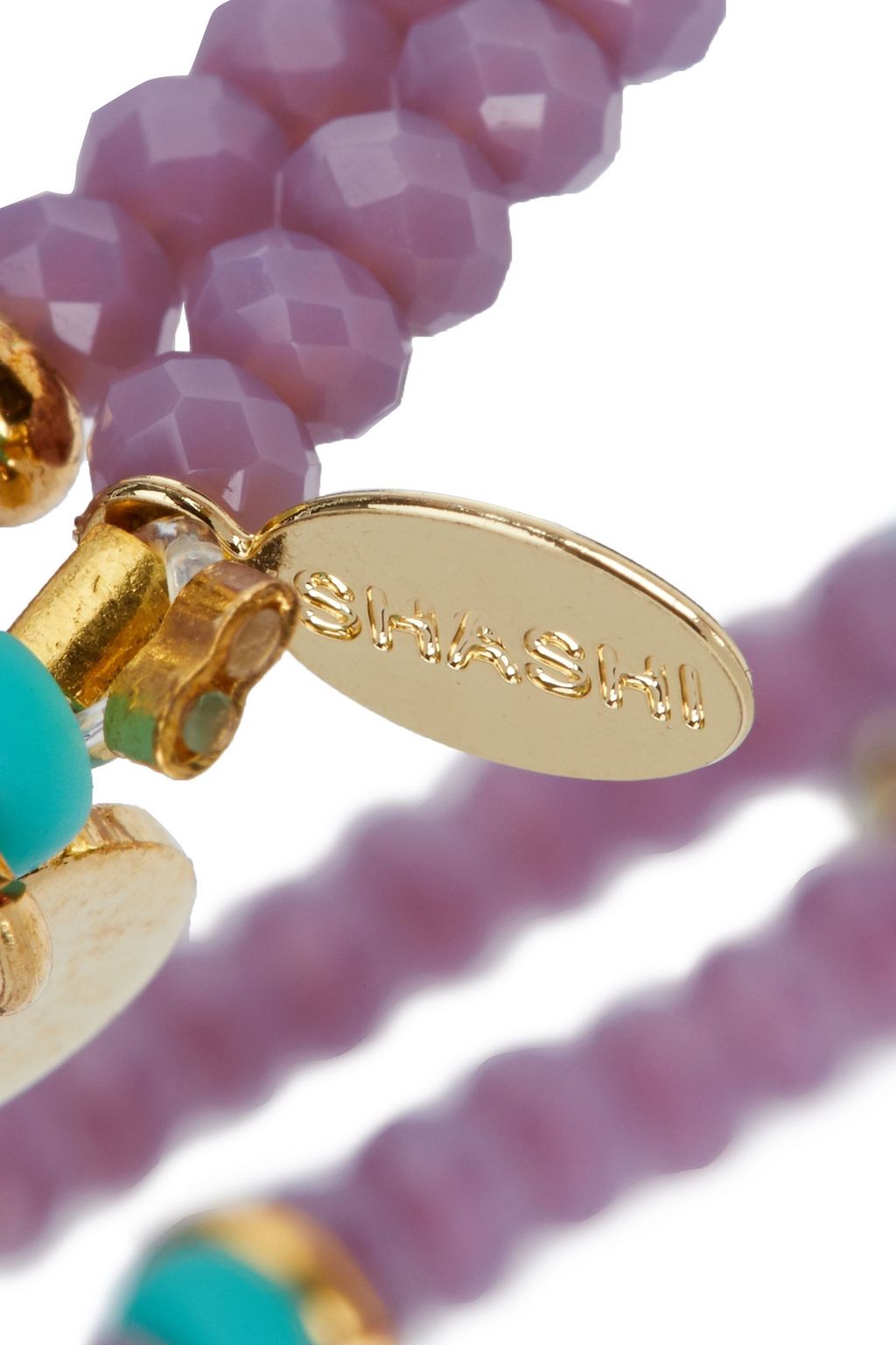 SHASHI Eliza 18-karat gold-plated beaded bracelet