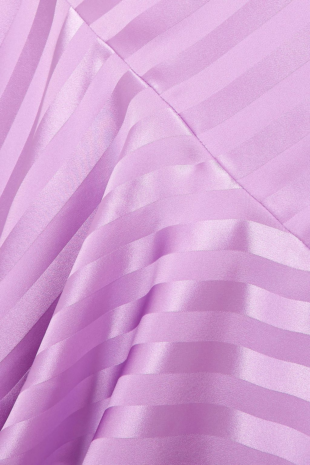 MICHELLE MASON One-shoulder asymmetric striped silk-satin jacquard dress
