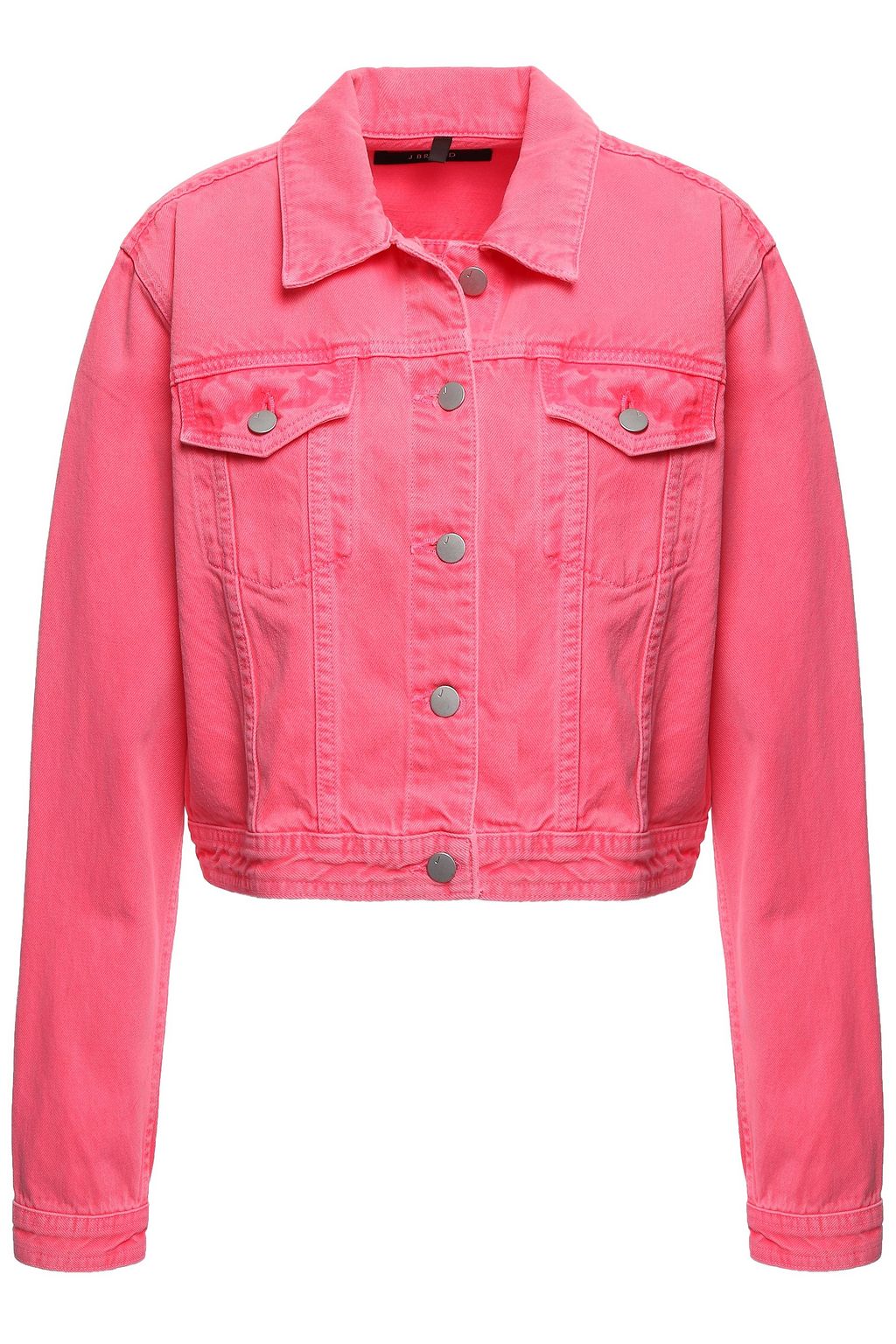 neon pink denim jacket