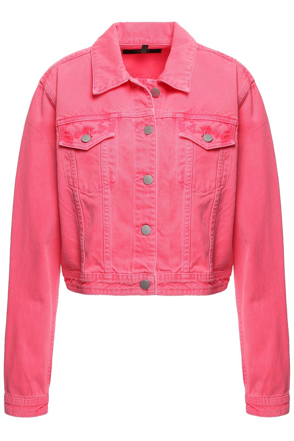 pink cropped jean jacket