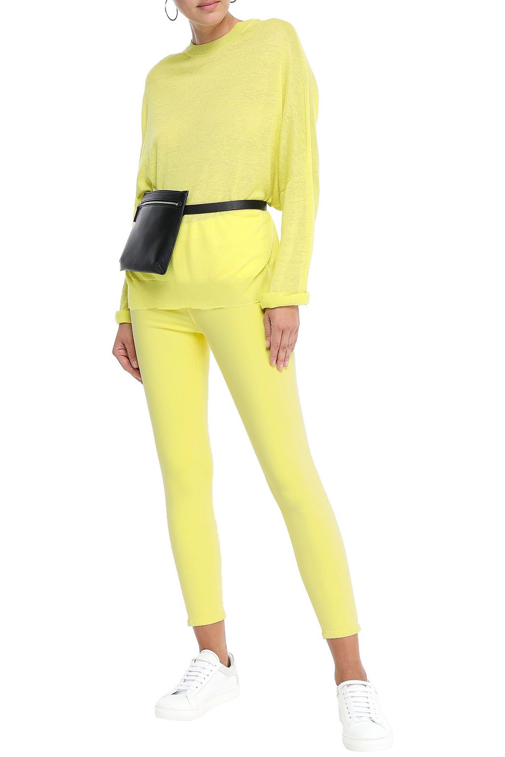 J BRAND Coated printed high-rise skinny jeans