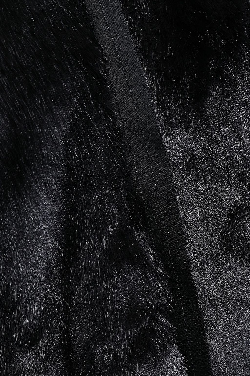 J BRAND Satin-trimmed faux fur jacket