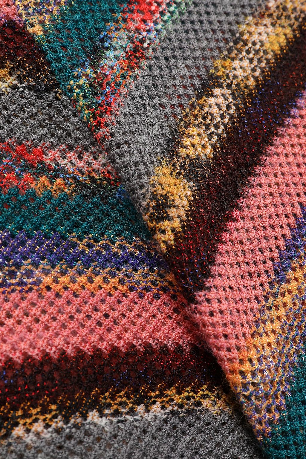 MISSONI Printed pointelle-knit top