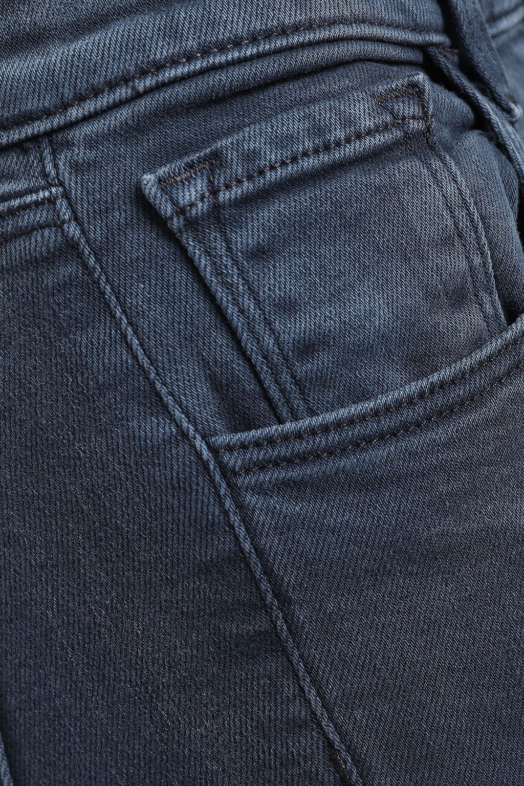 J BRAND Cropped frayed high-rise slim-leg jeans