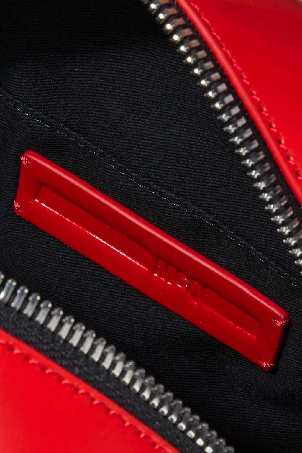 MCQ ALEXANDER MCQUEEN Ivy small logo-appliquéd glossed-leather shoulder bag