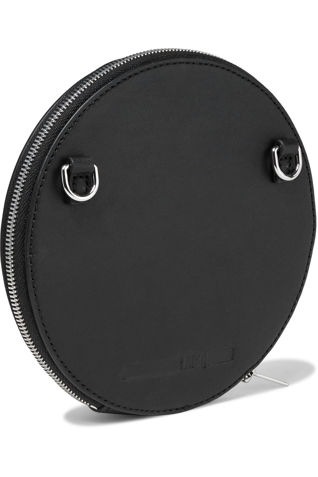 MCQ ALEXANDER MCQUEEN Circle studded logo-embossed leather pouch