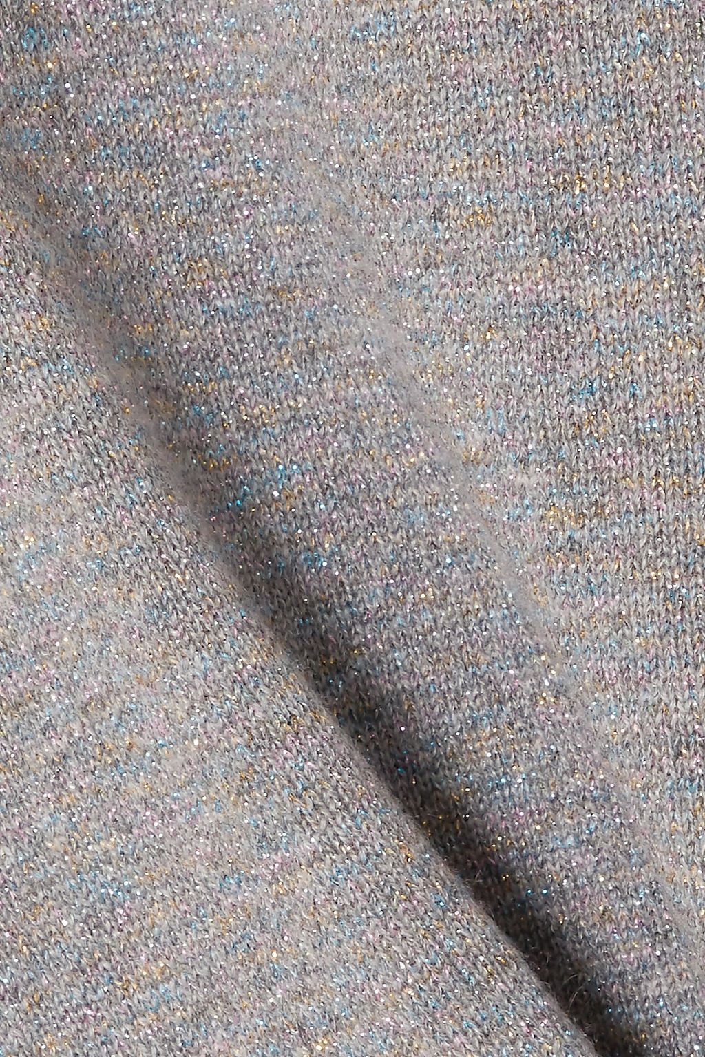 ALLUDE Metallic wool and cashmere-blend sweater