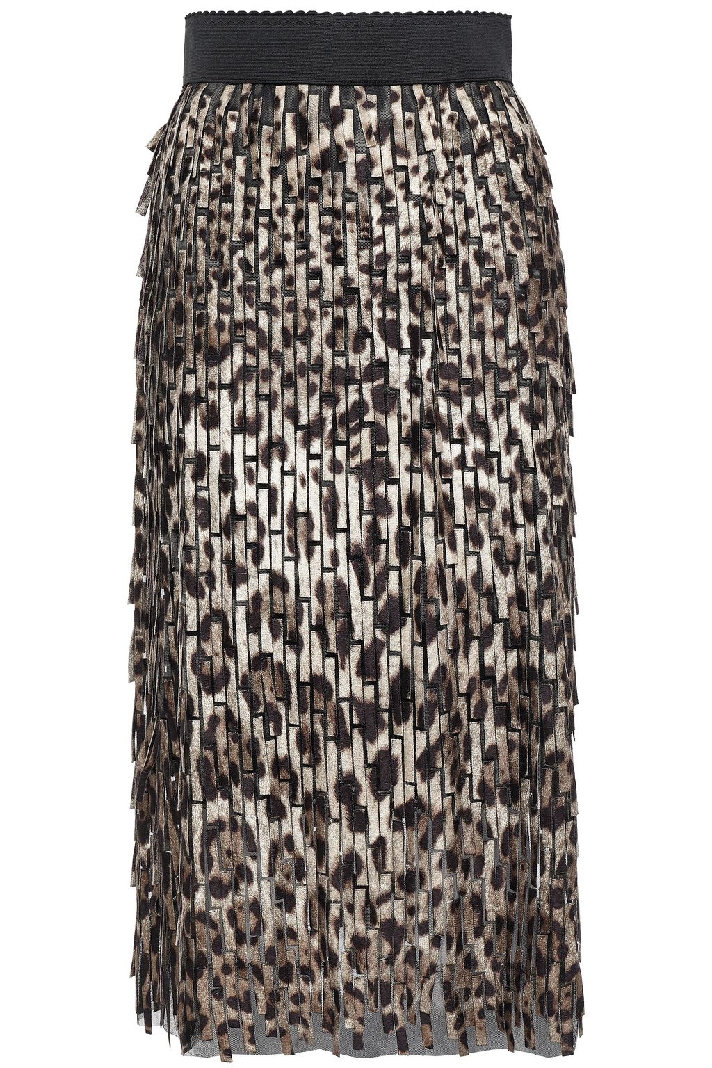 leopard print midi pencil skirt