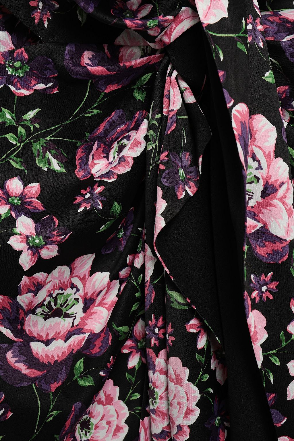MAGDA BUTRYM Dorado cutout floral-print satin mini dress