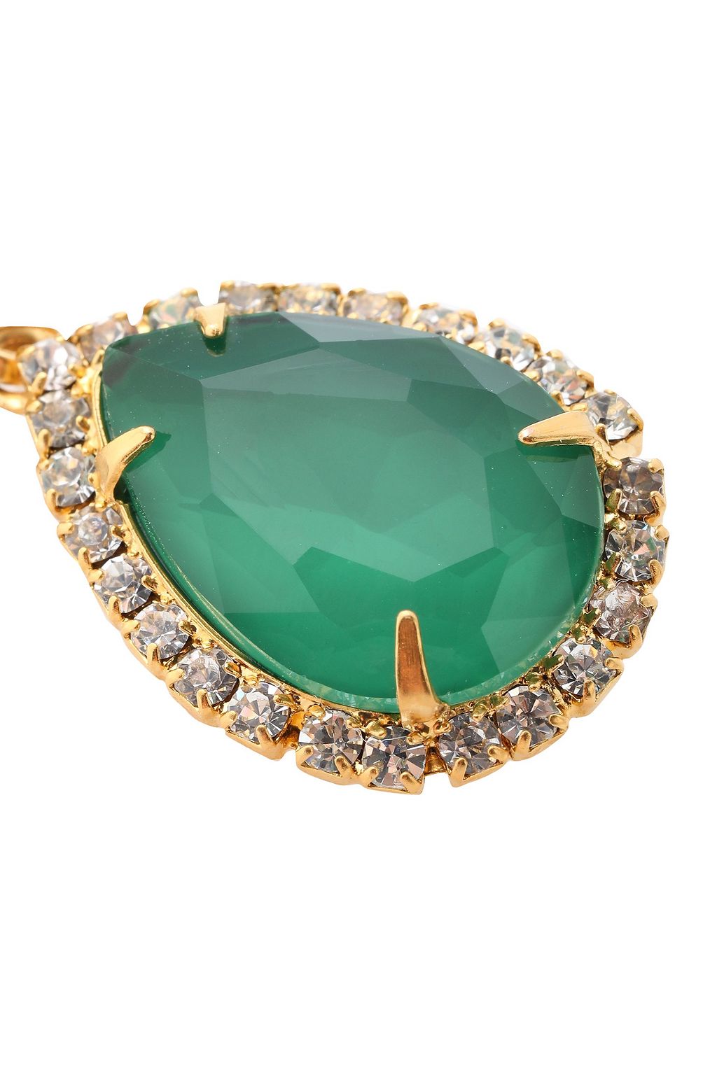 ELIZABETH COLE Loomis 24-karat gold-plated, stone and crystal earrings