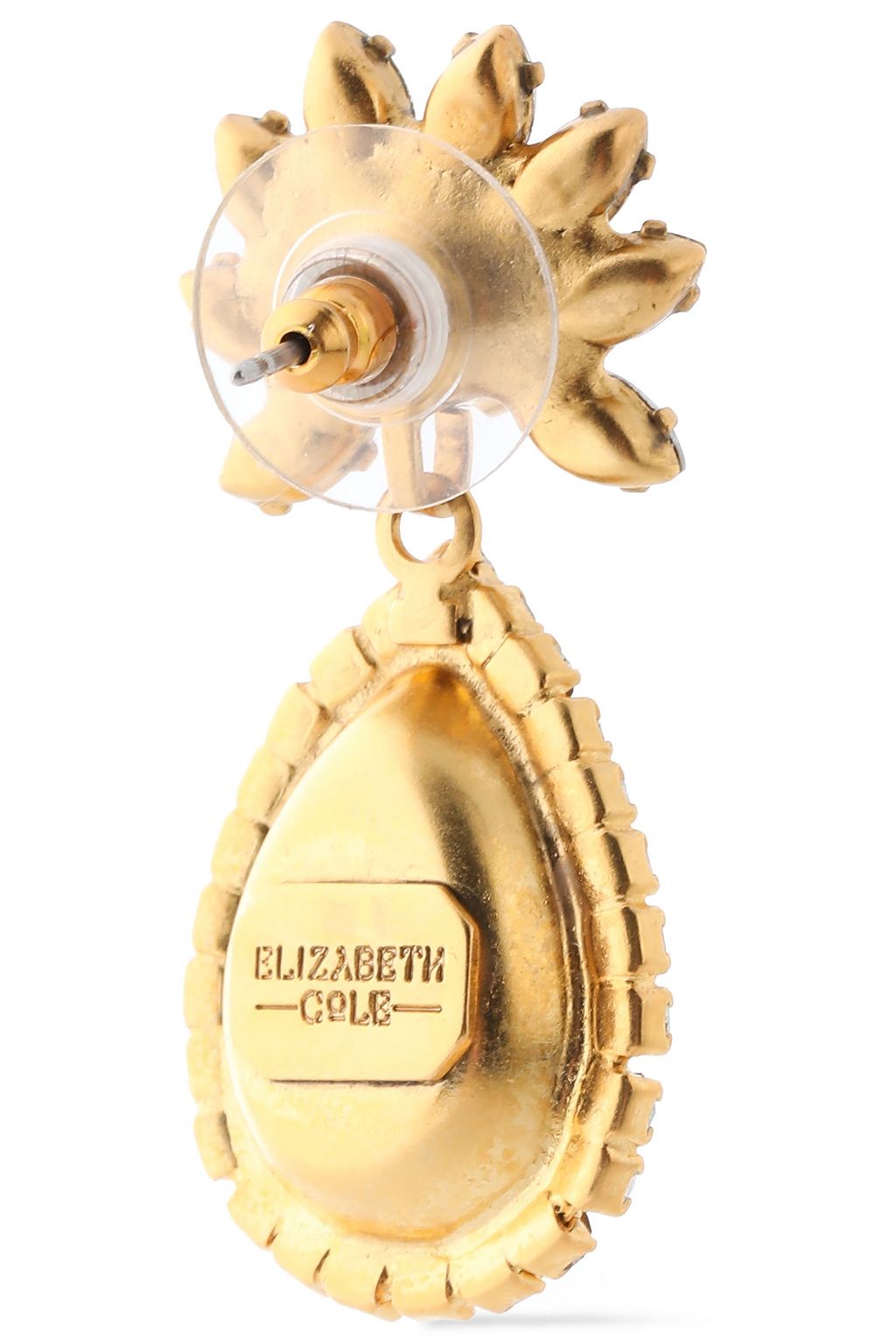 ELIZABETH COLE Loomis 24-karat gold-plated, stone and crystal earrings