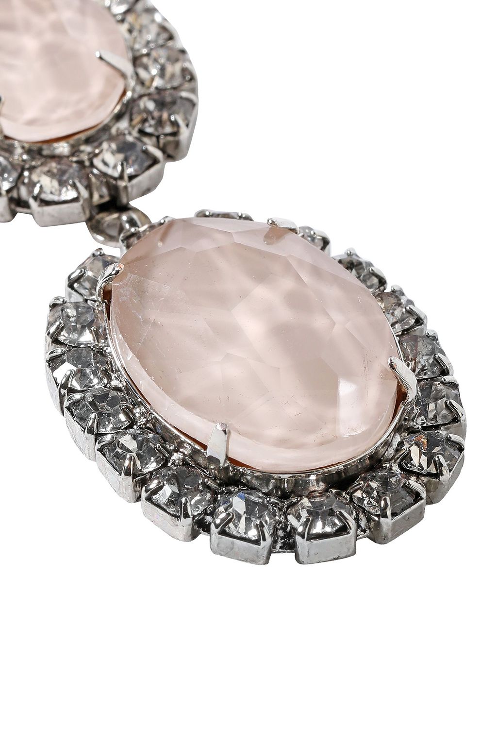 ELIZABETH COLE The Lawrence silver-tone, Swarovski crystal and stone earrings