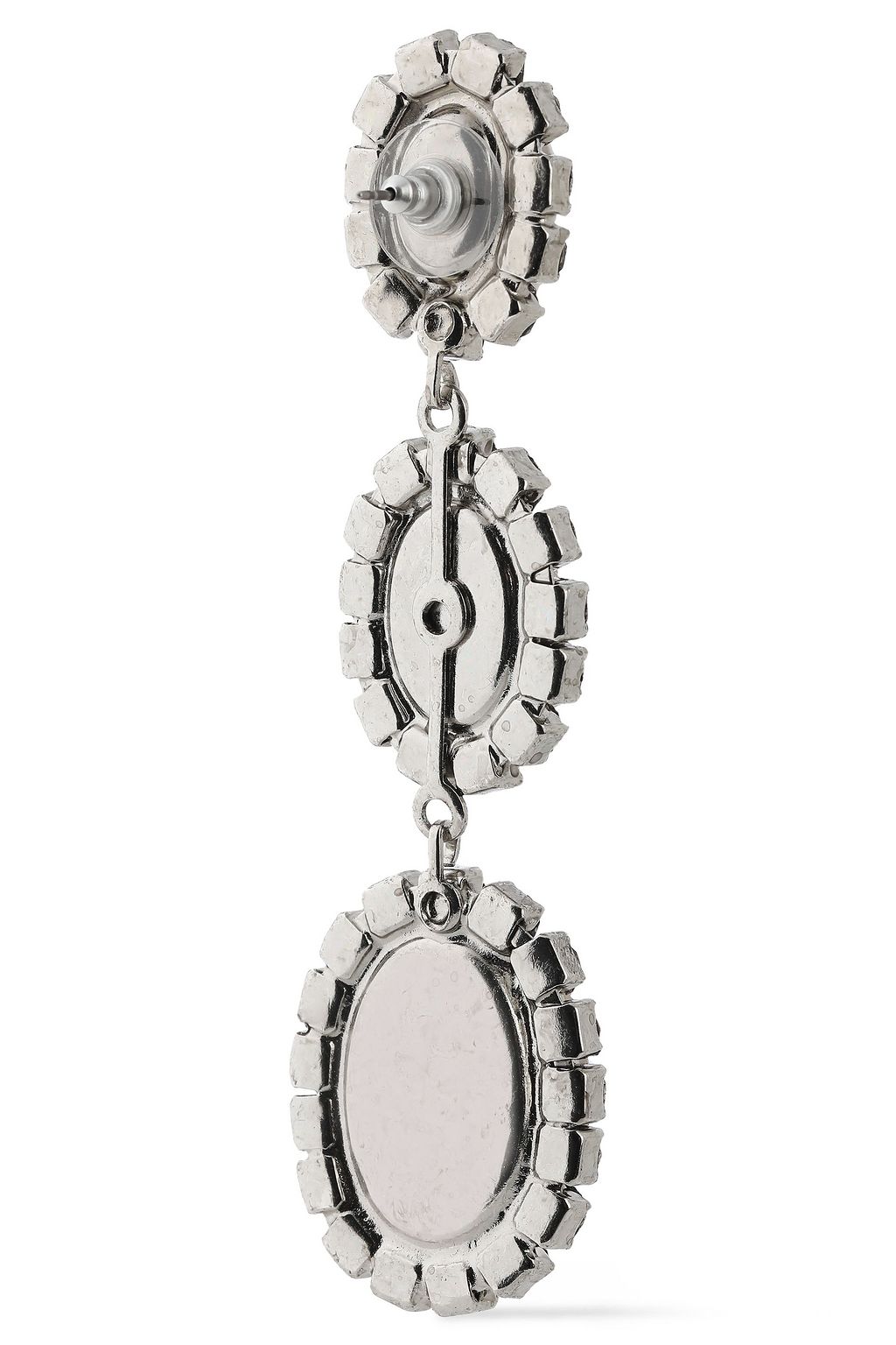ELIZABETH COLE The Lawrence silver-tone, Swarovski crystal and stone earrings