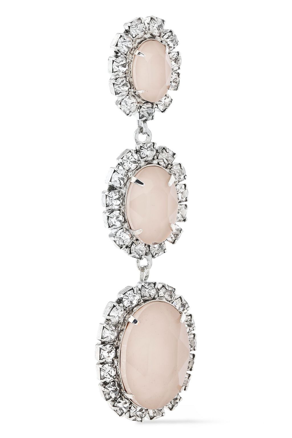 ELIZABETH COLE The Lawrence silver-tone, Swarovski crystal and stone earrings