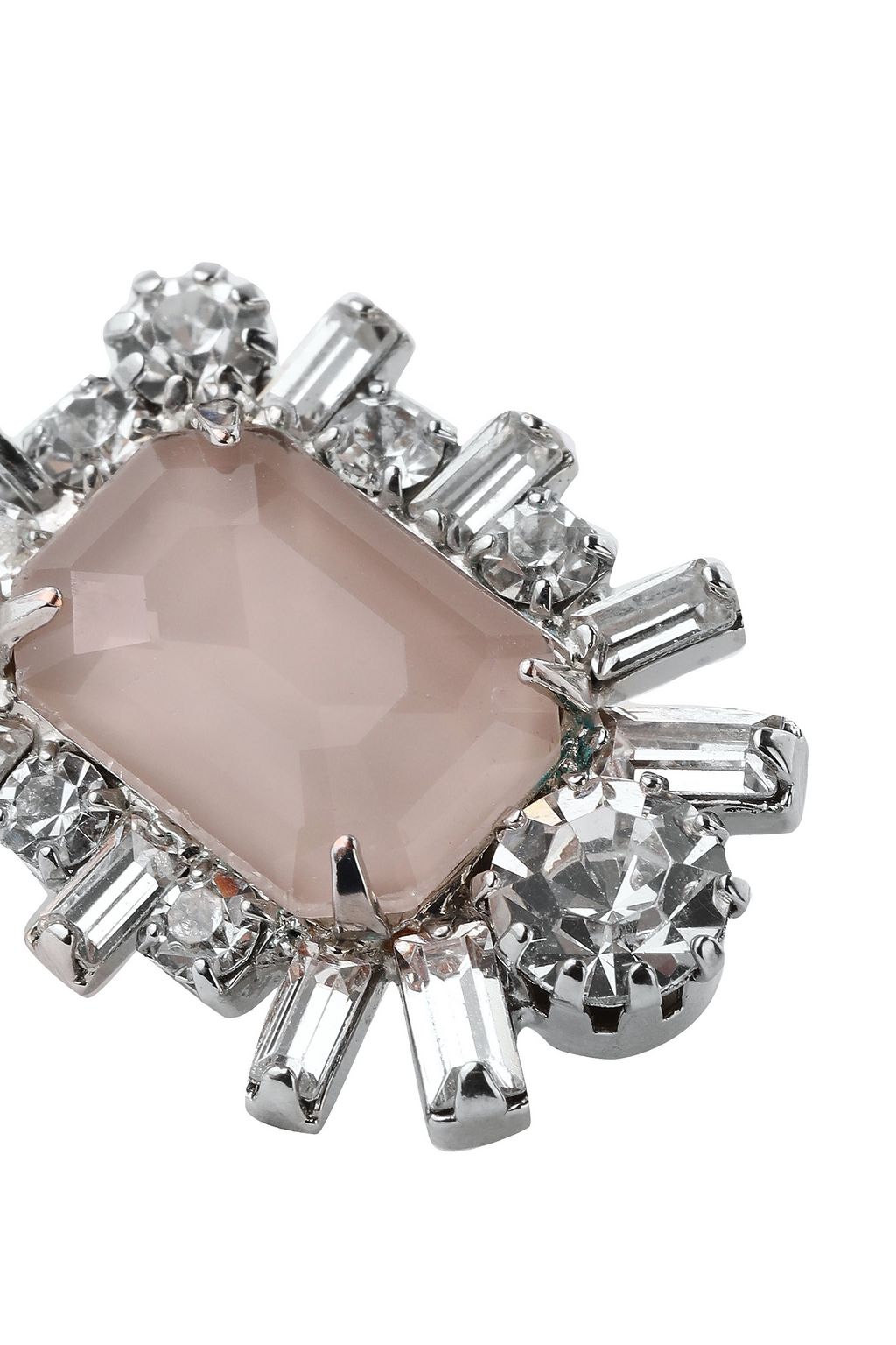 ELIZABETH COLE Petrina rhodium-plated Swarovski crystal and stone earrings
