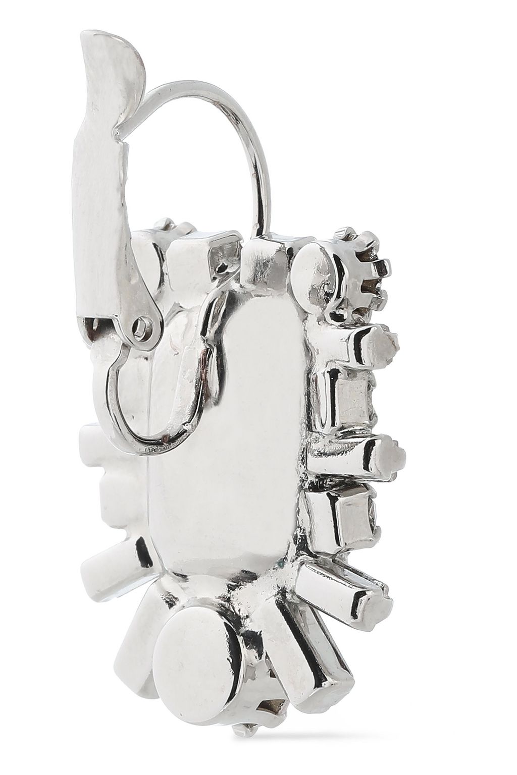 ELIZABETH COLE Petrina rhodium-plated Swarovski crystal and stone earrings
