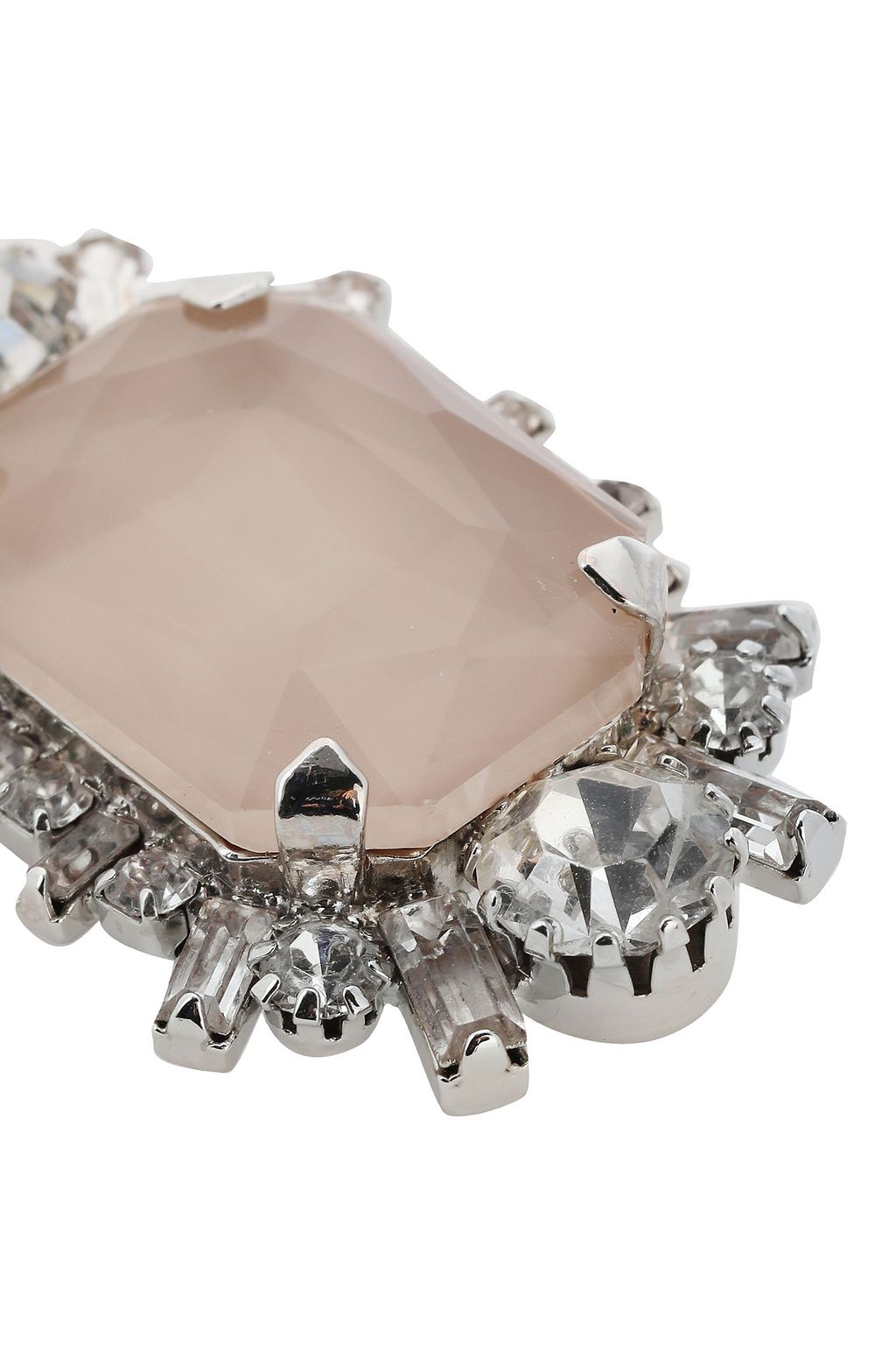 ELIZABETH COLE Piper rhodium-plated Swarovski crystal earrings