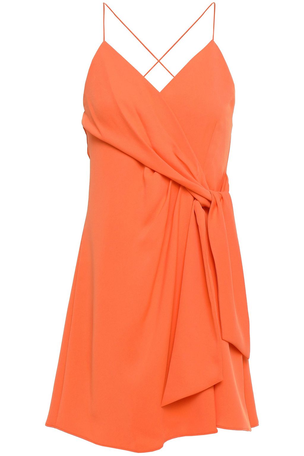 orange wrap dress