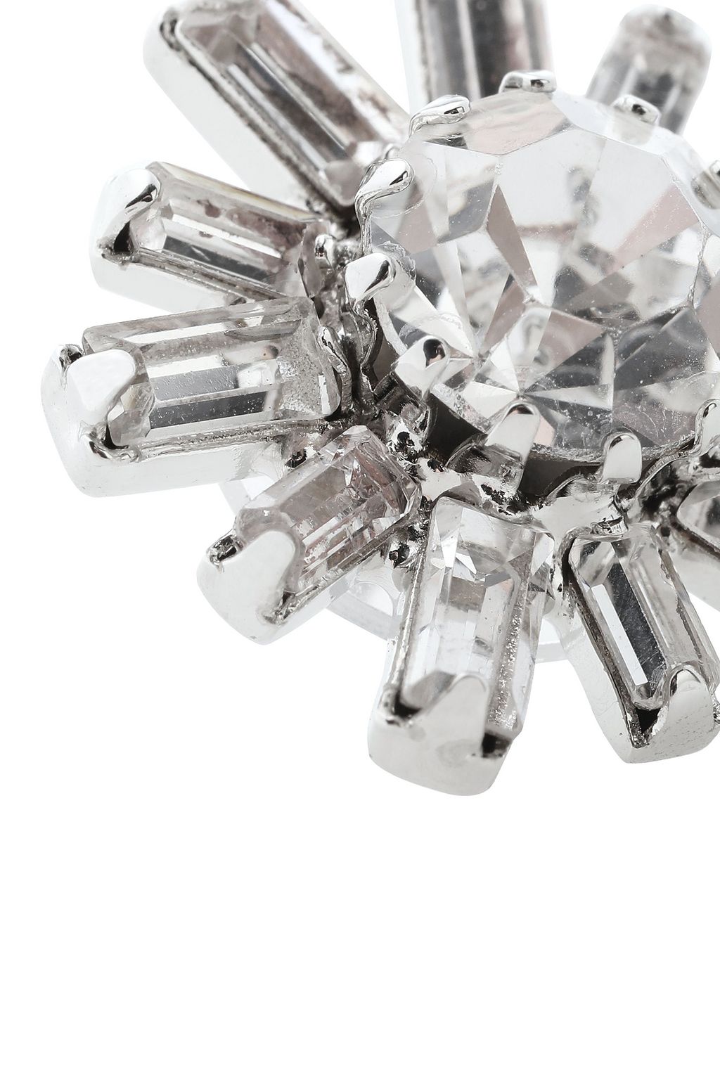 ELIZABETH COLE Silver-tone Swarovski crystal earrings