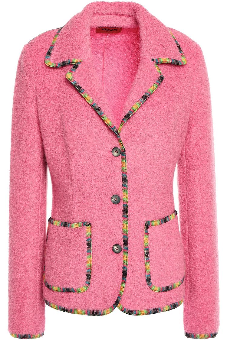 new look pink boucle blazer