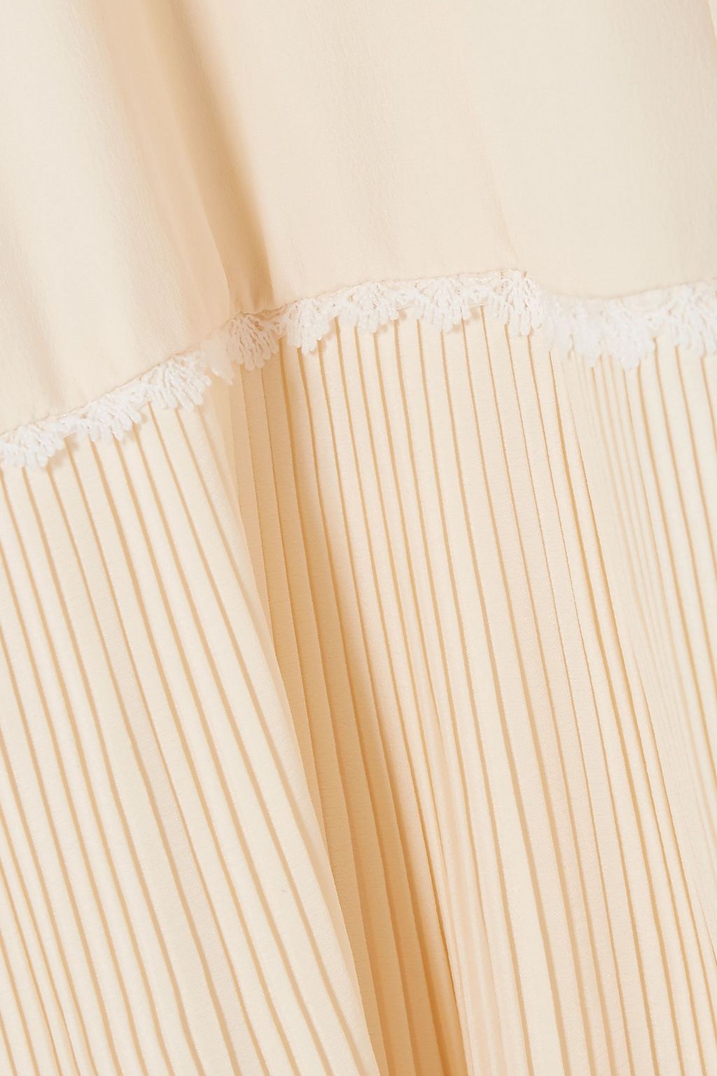 RABANNE Lace-trimmed crepe tunic